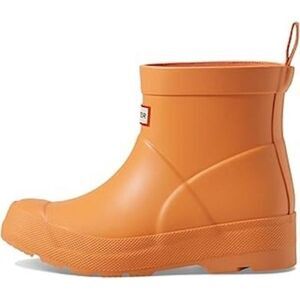 New Kids Hunter Original Play Orange Ankle Rain Rubber Boots Booties Size 2/3